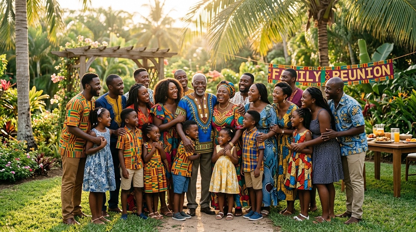 Family reunion and celebration